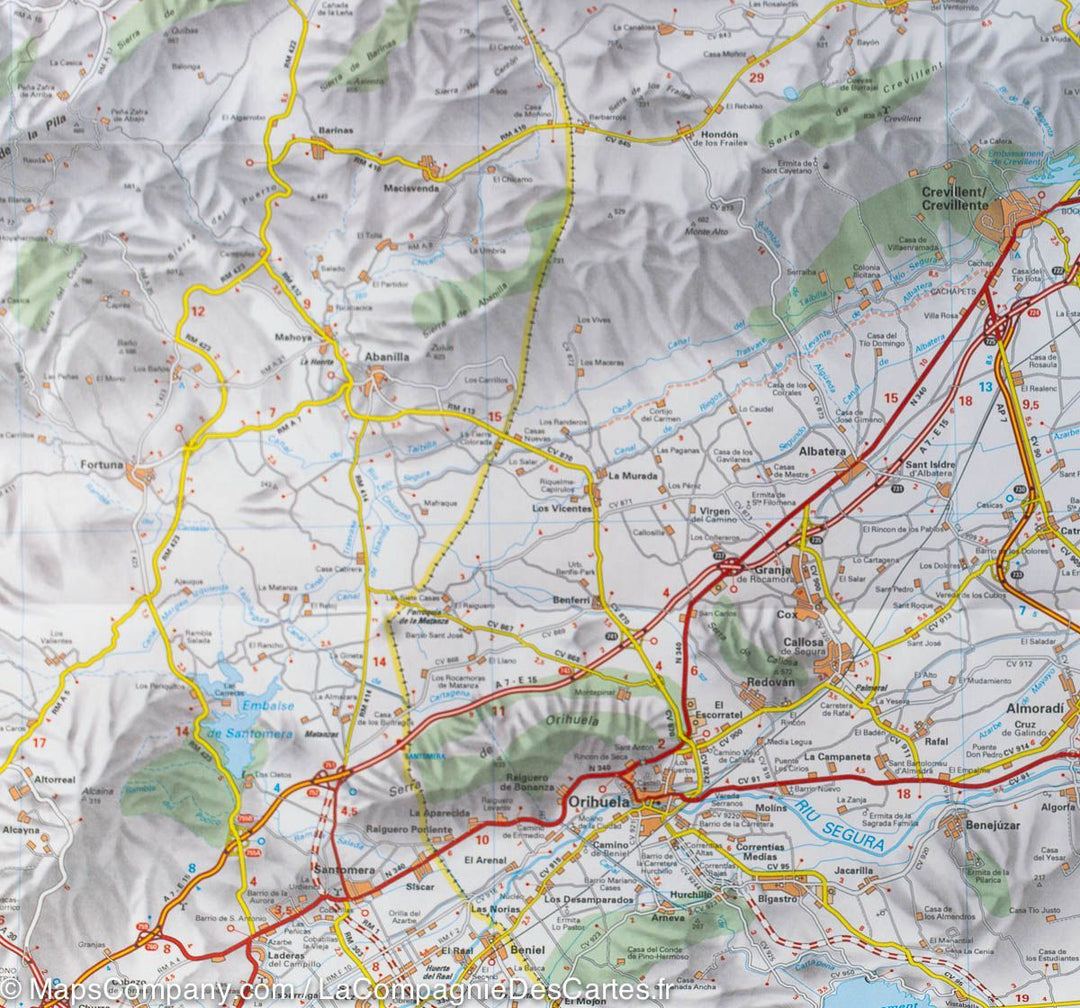 Carte routière n° 123 - Costa Blanca (Espagne) | Michelin carte pliée Michelin 