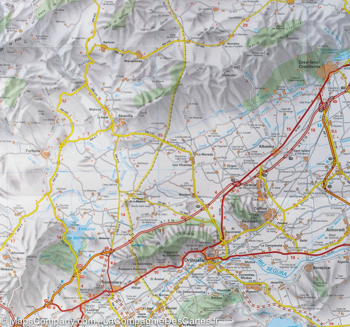 Carte routière n° 123 - Costa Blanca (Espagne) | Michelin carte pliée Michelin 