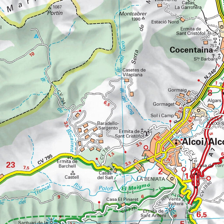 Carte routière n° 123 - Costa Blanca | Michelin - Zoom Espagne carte pliée Michelin 