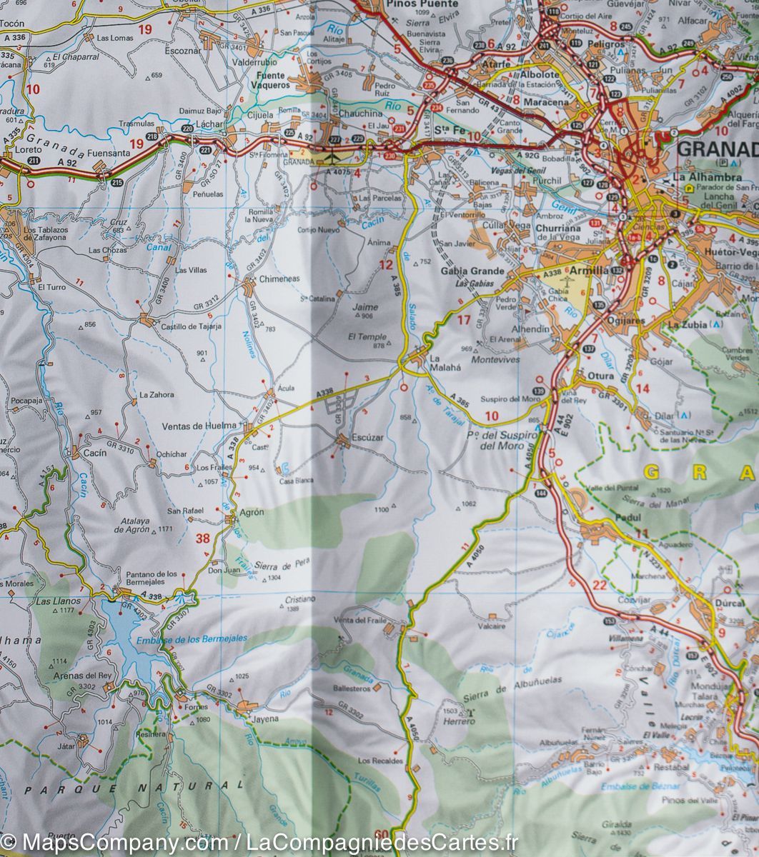 Carte routière n° 124 - Costa del Sol (Andalousie) | Michelin - Zoom Espagne carte routière Michelin