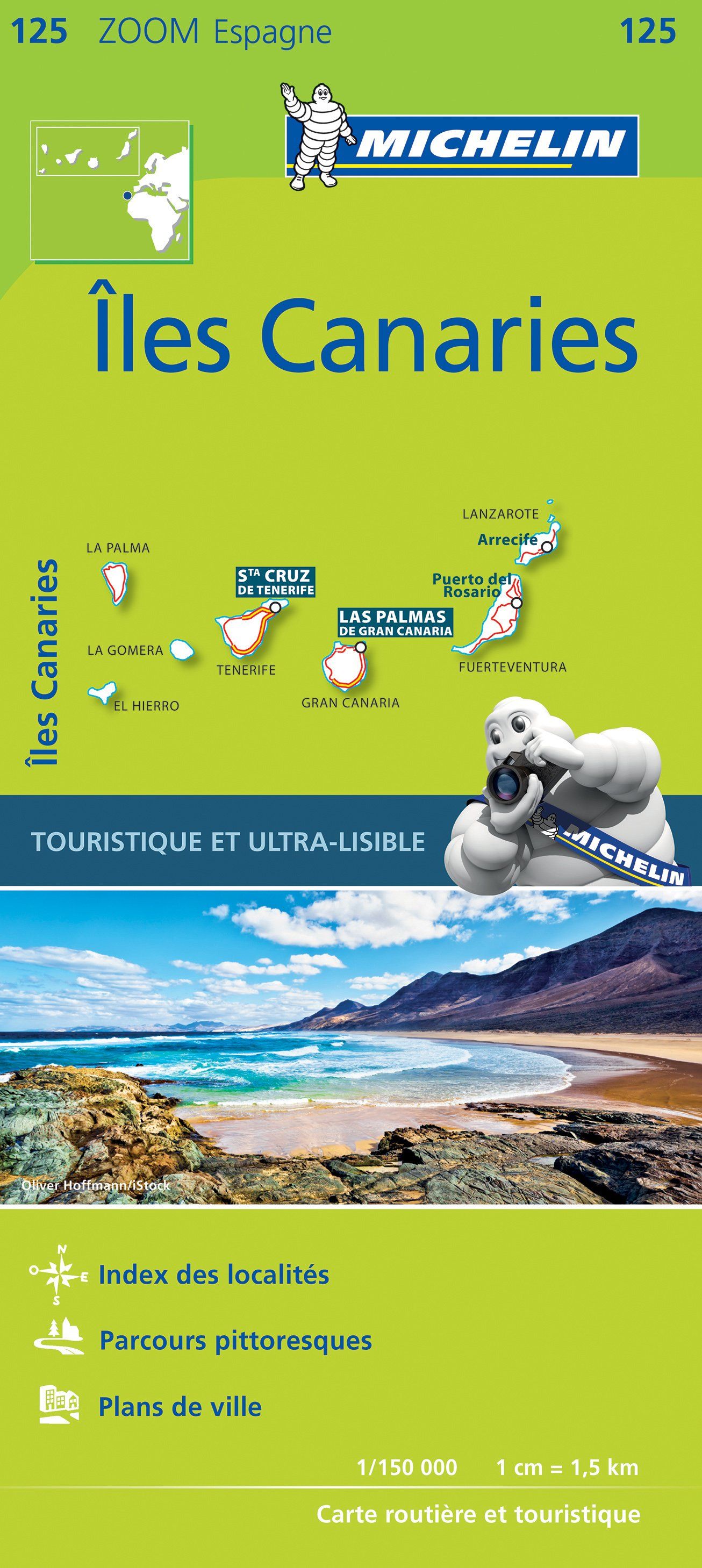 Carte routière n° 125 - Iles Canaries | Michelin - Zoom Espagne carte routière Michelin