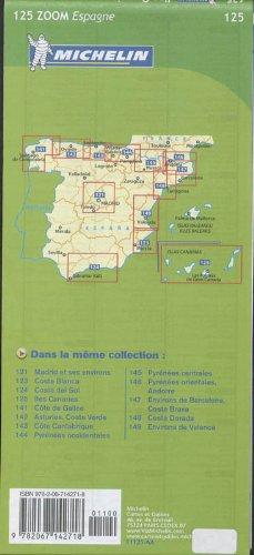 Carte routière n° 125 - Iles Canaries | Michelin - Zoom Espagne carte routière Michelin