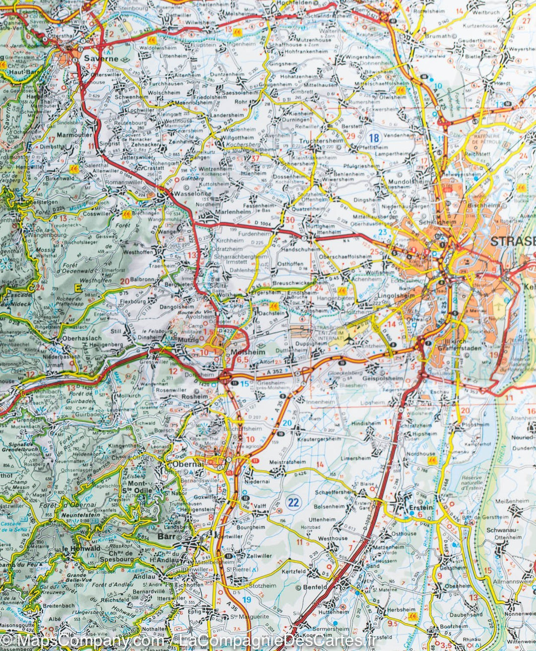 Carte routière n° 131 - Forêt Noire & Alsace | Michelin carte pliée Michelin 