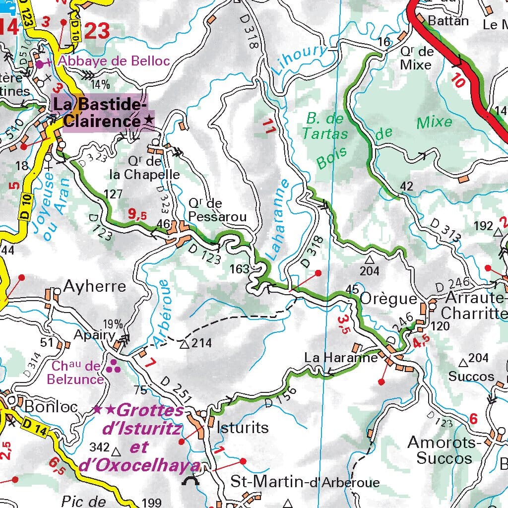 Carte routière n° 133 - Landes Sud & Côte Basque | Michelin - Zoom France carte routière Michelin
