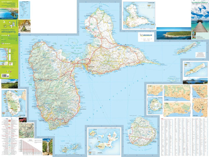 Carte routière n° 137 - Guadeloupe, St-Martin, St-Barthélemy | Michelin - Zoom Outre-mer carte pliée Michelin 