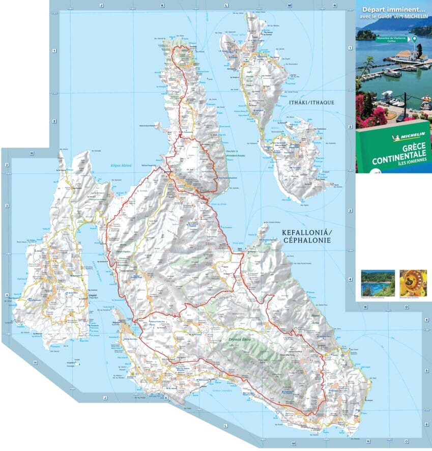 Carte routière n° 140 - Corfou & Iles Ioniennes | Michelin carte pliée Michelin 