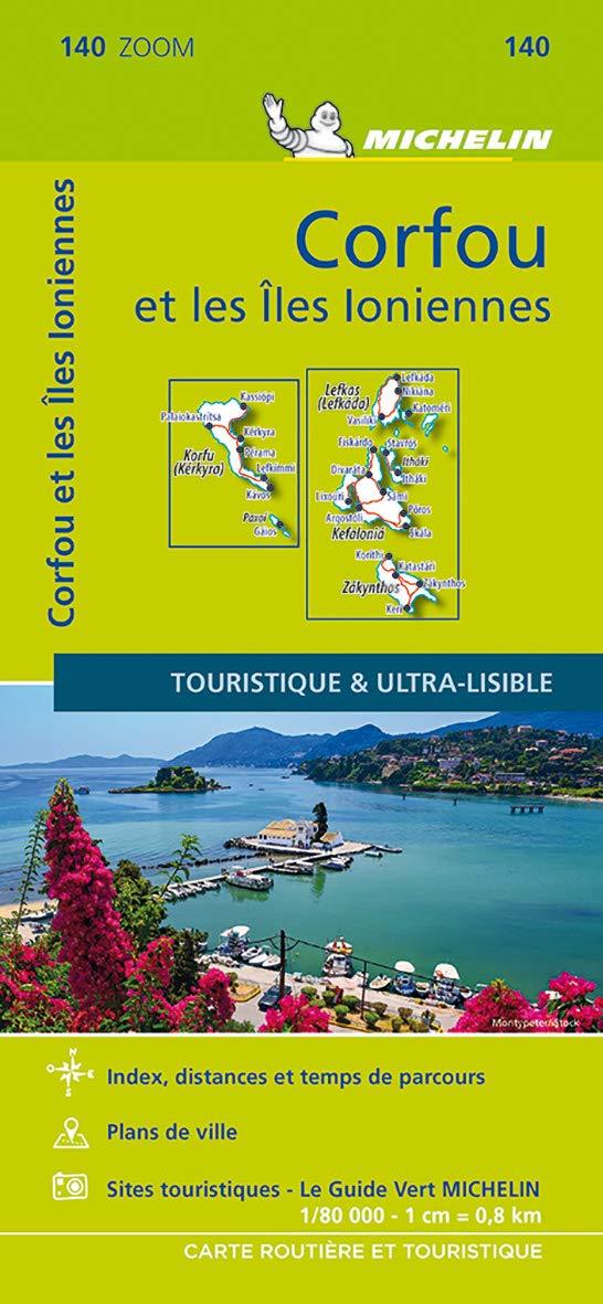 Carte routière n° 140 - Corfou & Iles Ioniennes | Michelin carte routière Michelin