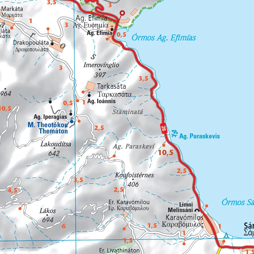 Carte routière n° 140 - Corfou & Iles Ioniennes | Michelin carte routière Michelin