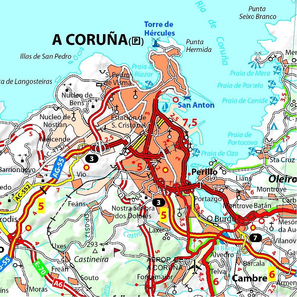 Carte routière n° 141 - Côte de Galice | Michelin - Zoom Espagne carte routière Michelin