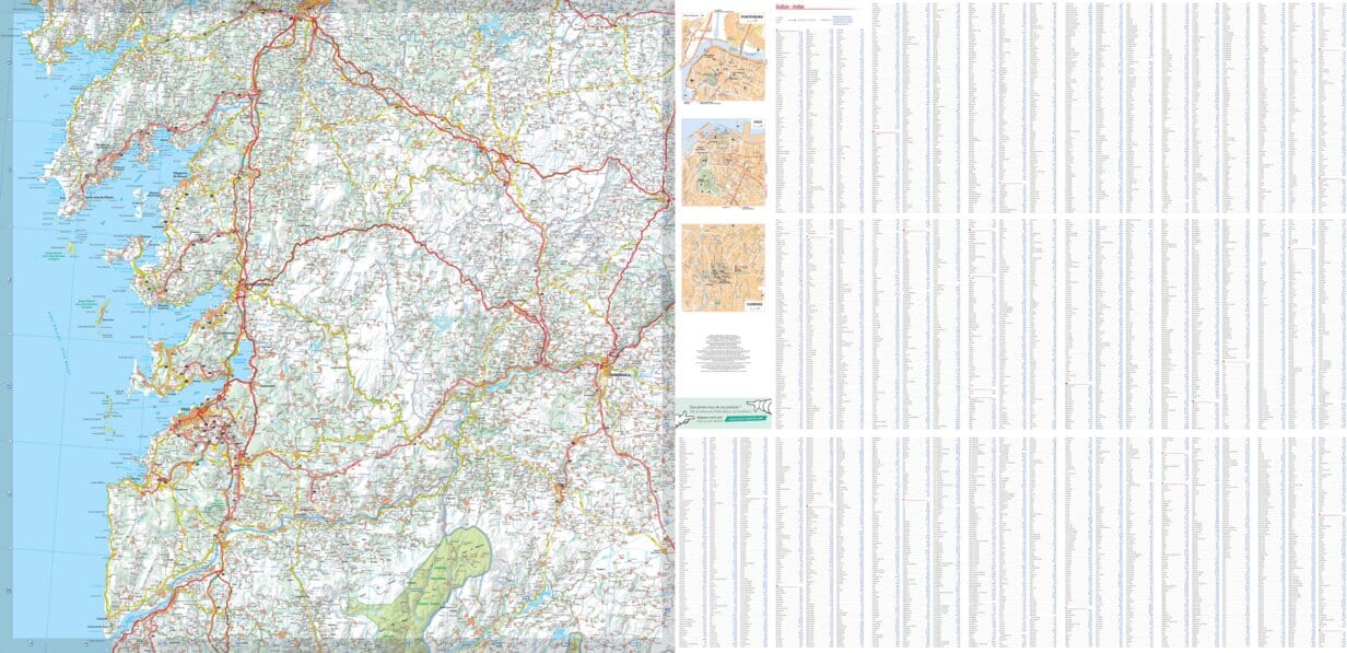 Carte routière n° 141 - Côte de Galice | Michelin - Zoom Espagne carte routière Michelin