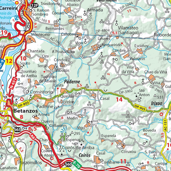 Carte routière n° 141 - Côte de Galice | Michelin - Zoom Espagne carte pliée Michelin 