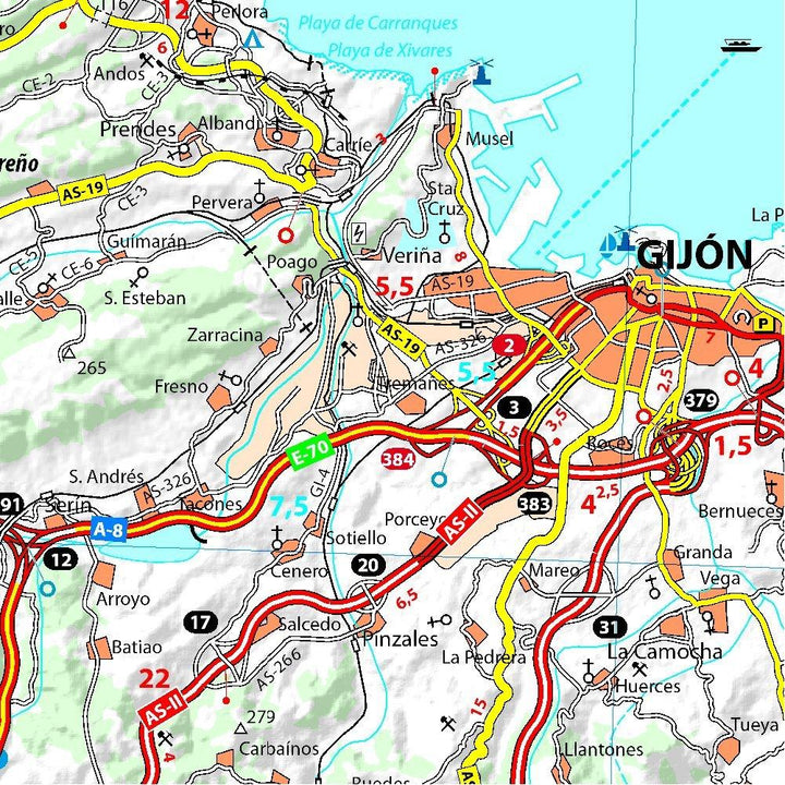 Carte routière n° 142 - Asturies & Costa Verde | Michelin carte pliée Michelin 