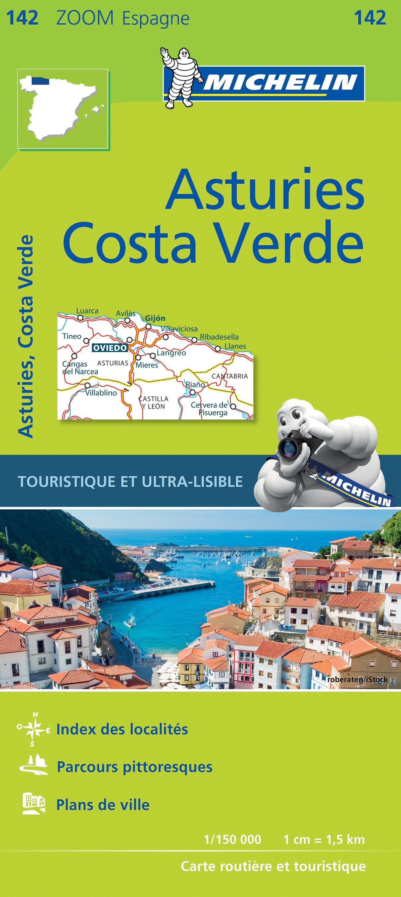 Carte routière n° 142 - Asturies & Costa Verde | Michelin - Zoom Espagne carte routière Michelin