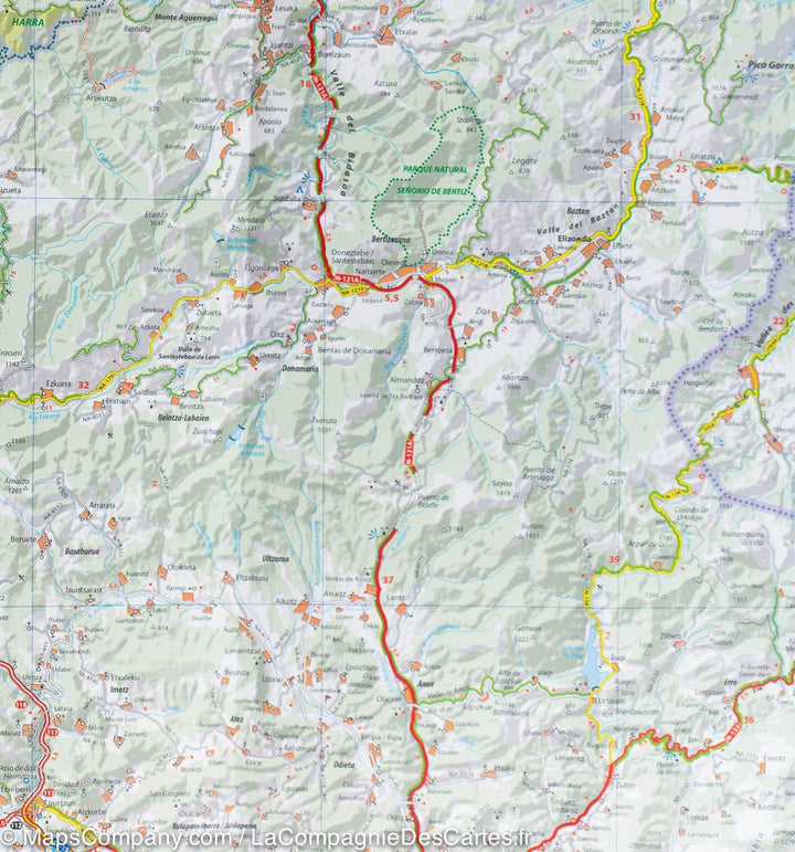 Carte routière n° 144 - Pays Basque, Navarre nord | Michelin carte pliée Michelin 