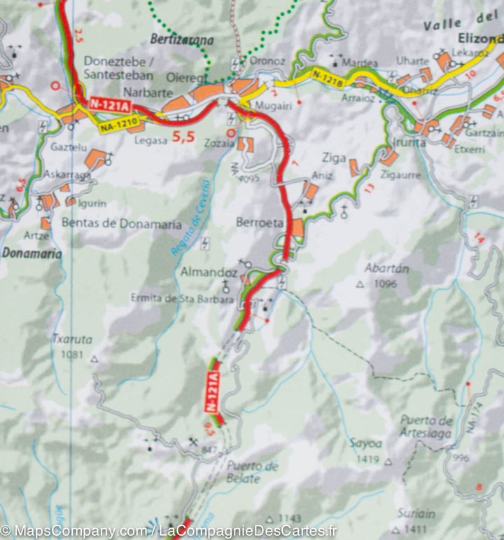Carte routière n° 144 - Pays Basque, Navarre nord | Michelin carte pliée Michelin 