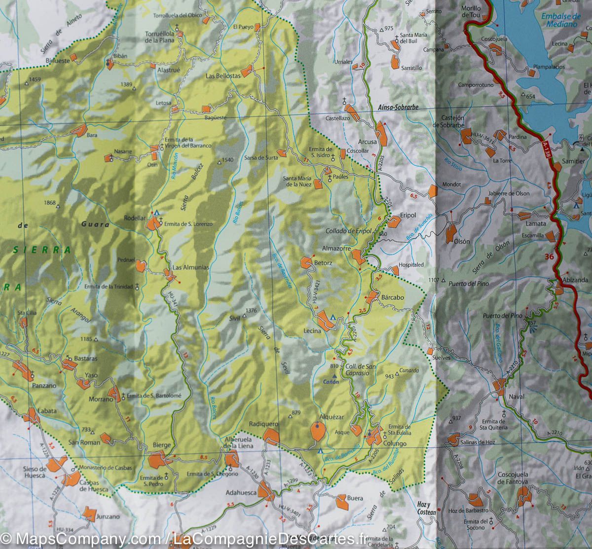 Carte routière n° 145 - Pyrénées Centrales (Béarn, Bigorre, Aragon) | Michelin - Zoom Espagne carte routière Michelin