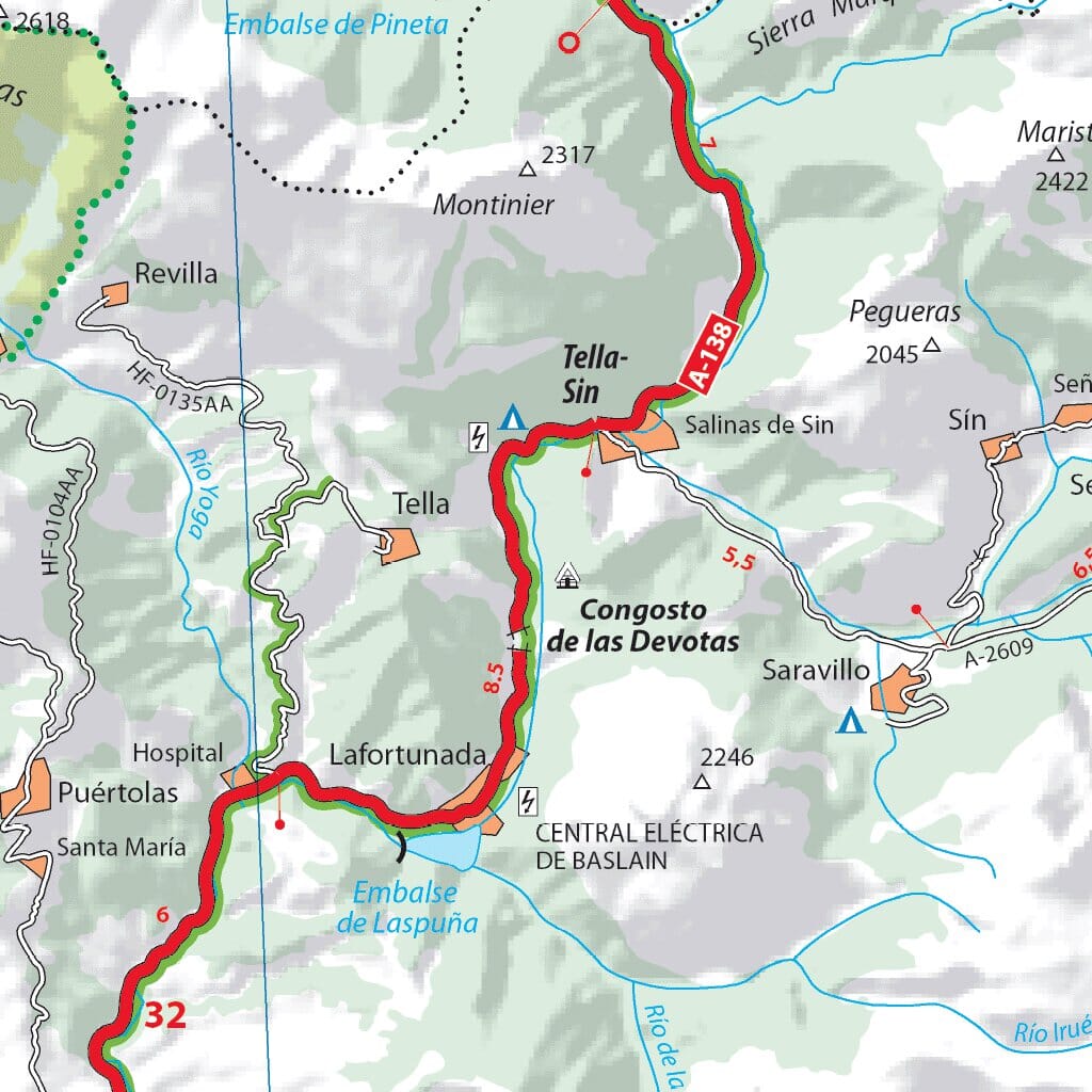 Carte routière n° 145 - Pyrénées Centrales (Béarn, Bigorre, Aragon) | Michelin - Zoom Espagne carte routière Michelin