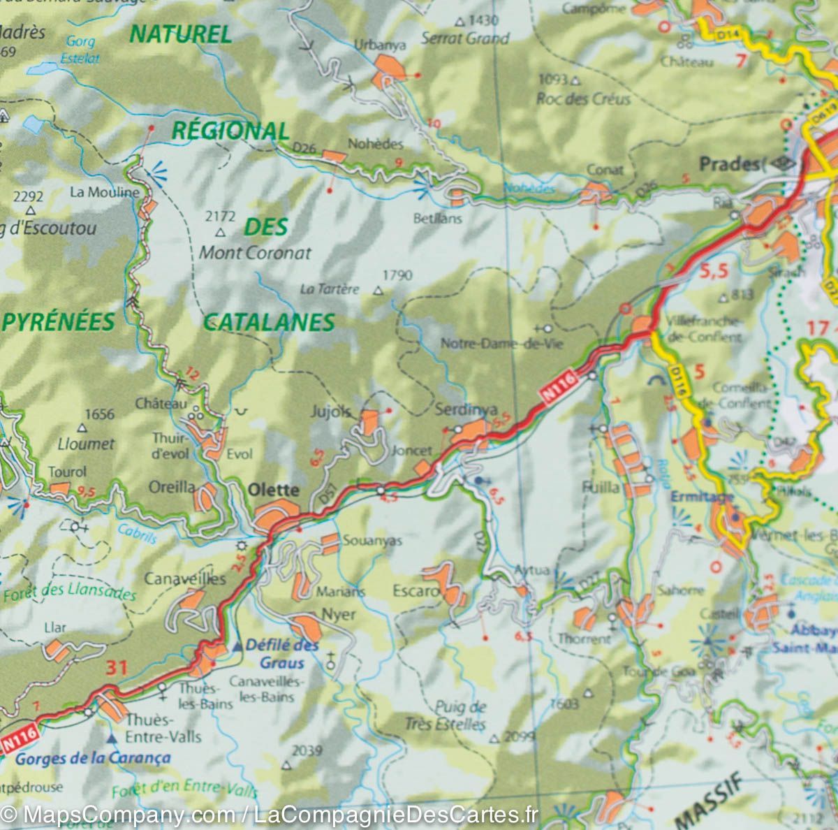 Carte routière n° 146 - Pyrénées Orientales & Andorre | Michelin - Zoom Espagne carte routière Michelin