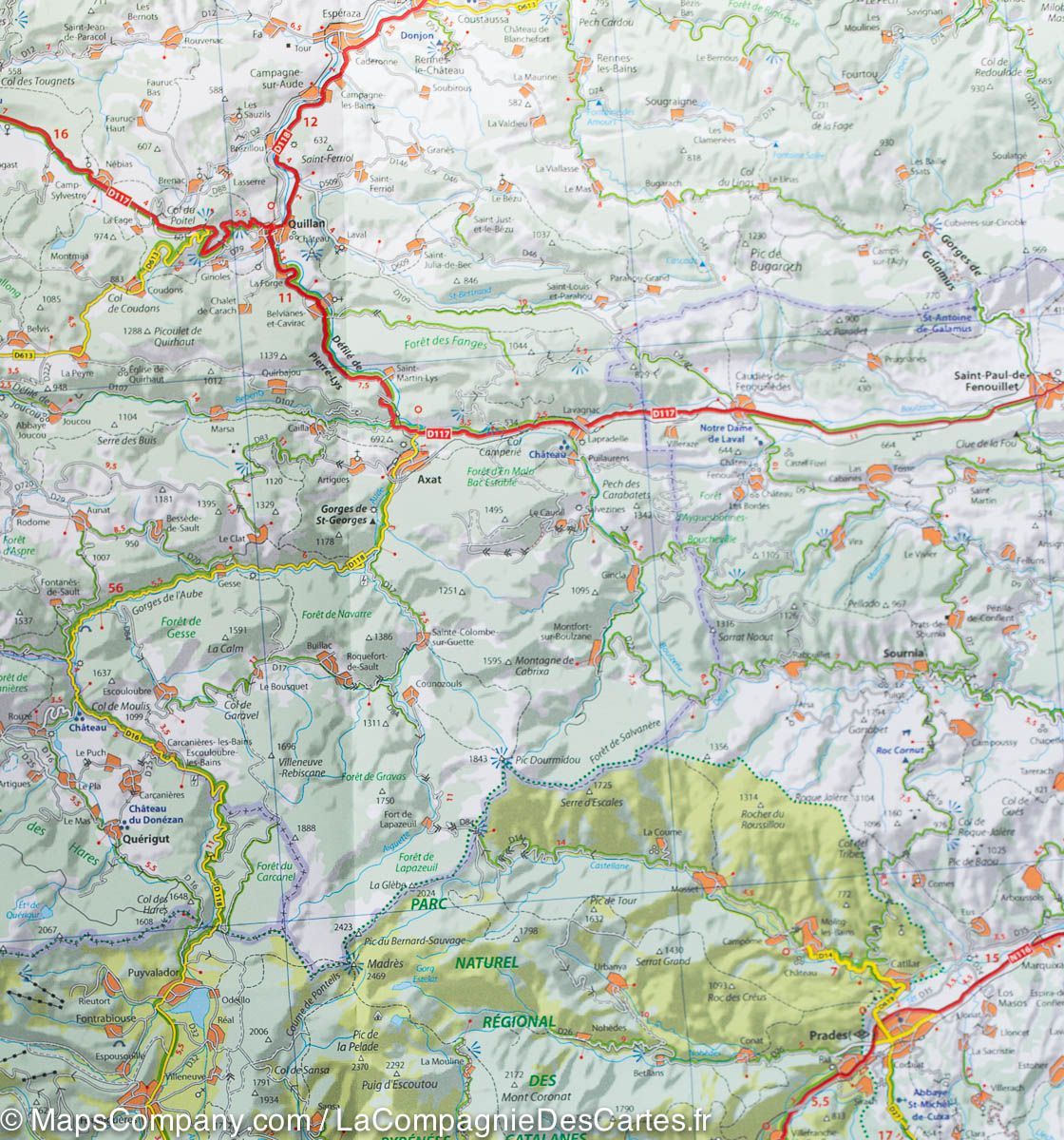 Carte routière n° 146 - Pyrénées Orientales & Andorre | Michelin - Zoom Espagne carte routière Michelin