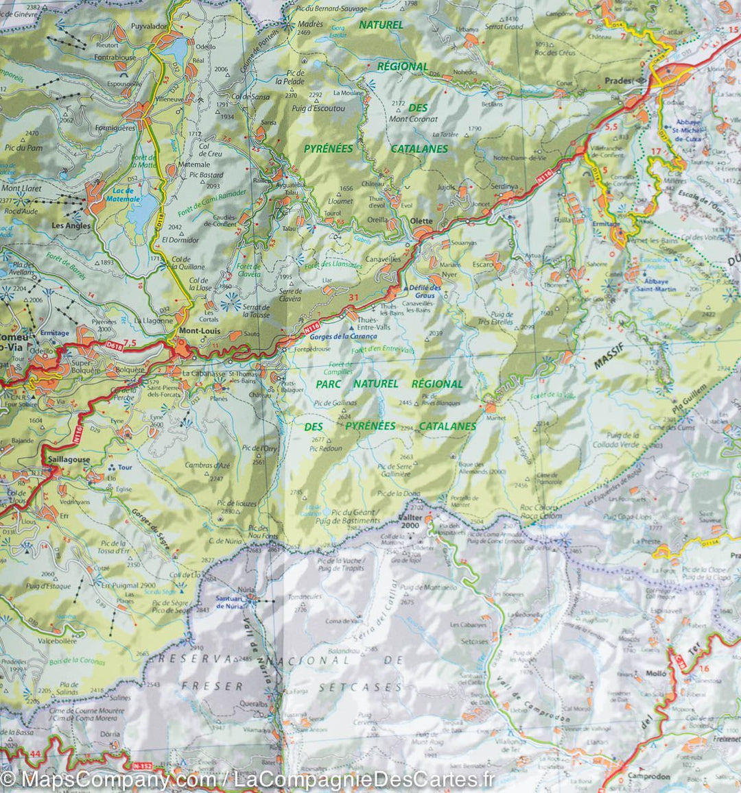 Carte routière n° 146 - Pyrénées Orientales & Andorre | Michelin carte pliée Michelin 