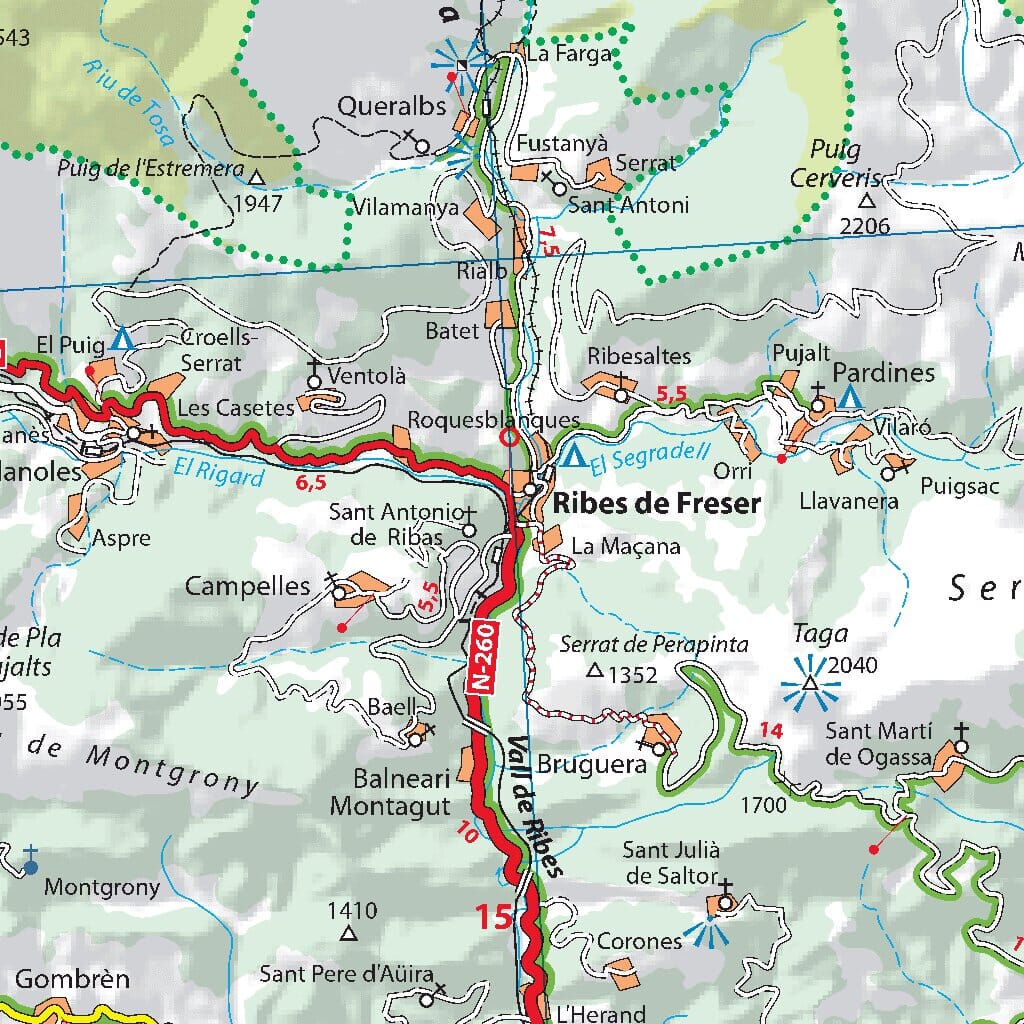 Carte routière n° 146 - Pyrénées Orientales & Andorre - VERSION MURALE ET PLASTIFIEE | Michelin - Zoom Espagne carte murale roulée (en tube) Michelin