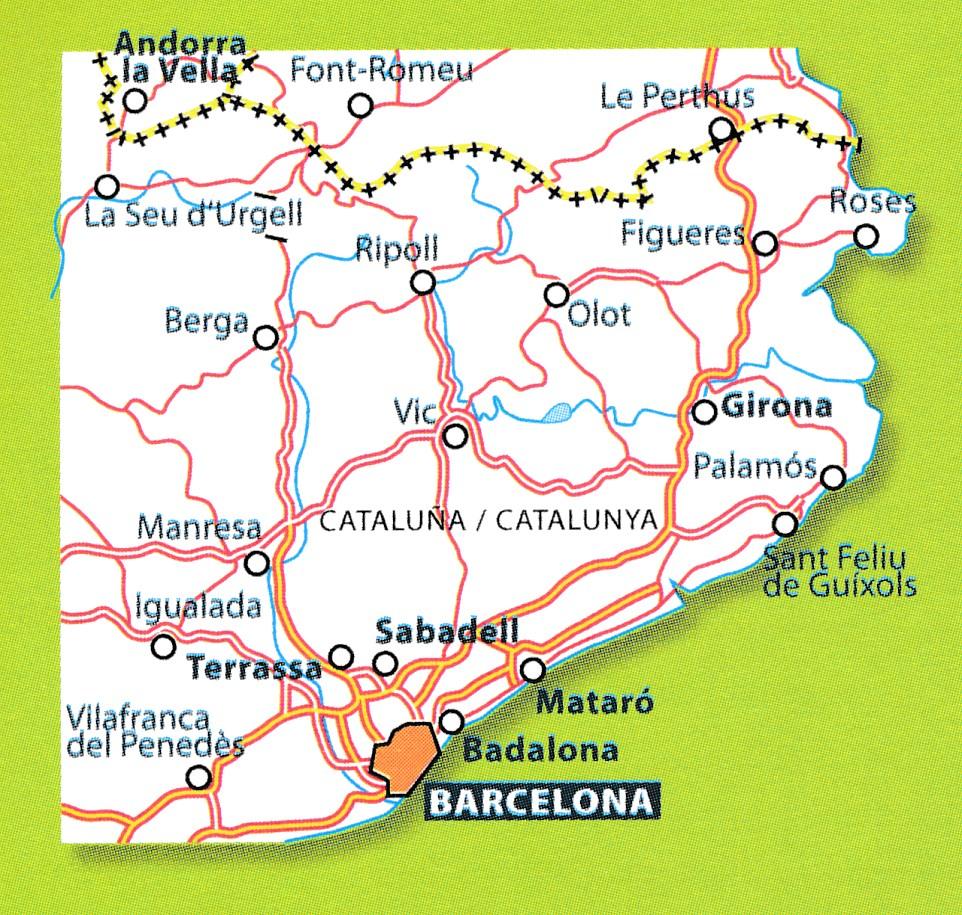 Carte routière n° 147 - Costa Brava & Environs de Barcelone | Michelin carte pliée Michelin 