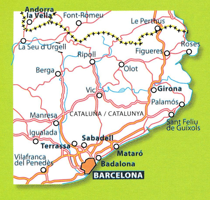 Carte routière n° 147 - Costa Brava & Environs de Barcelone | Michelin carte pliée Michelin 