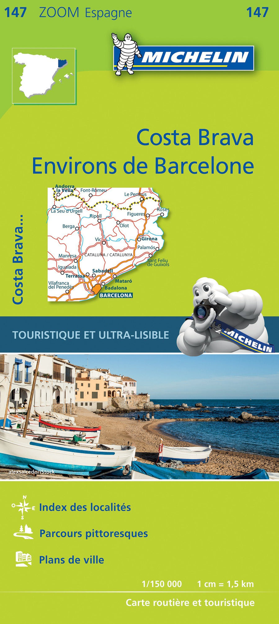 Carte routière n° 147 - Costa Brava & Environs de Barcelone | Michelin carte pliée Michelin 