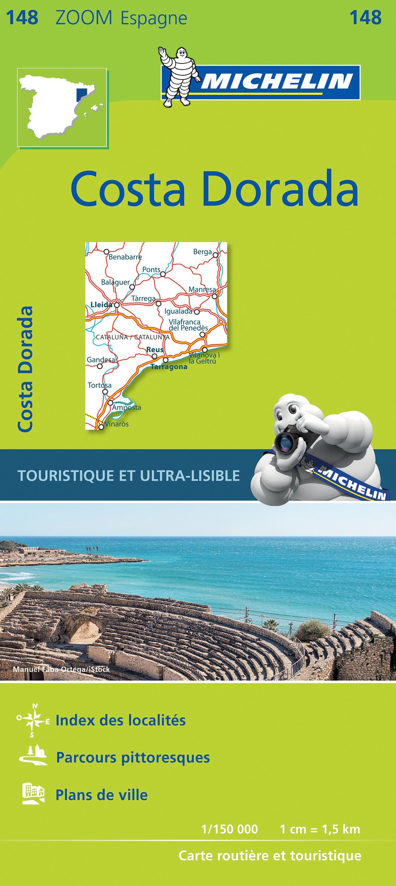Carte routière n° 148 - Costa Daurada | Michelin - Zoom Espagne carte routière Michelin