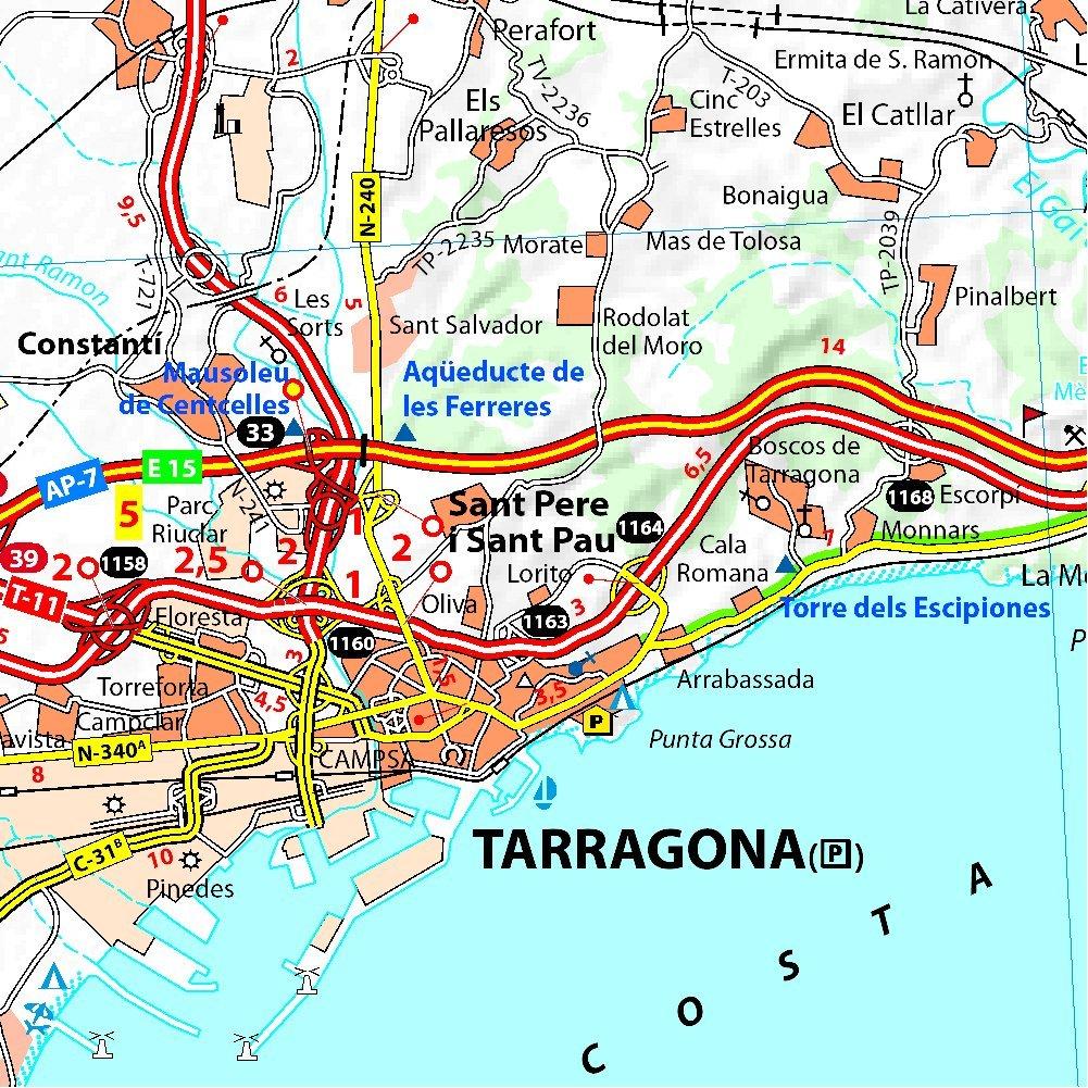 Carte routière n° 148 - Costa Daurada | Michelin - Zoom Espagne carte routière Michelin