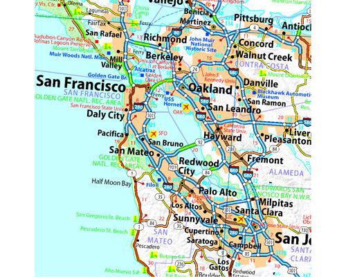 Carte routière n° 174 - Californie & Nevada (USA) | Michelin carte pliée Michelin 
