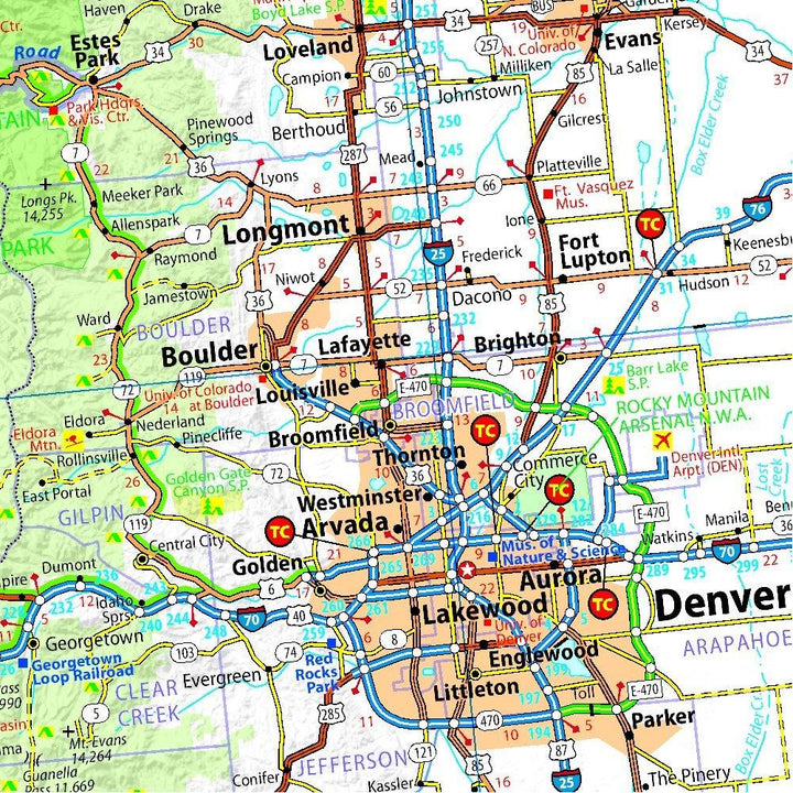 Carte routière n° 175 - Four Corners : Sud des Rocheuses (Arizona, Colorado, Nouveau Mexique, Utah) | Michelin carte pliée Michelin 