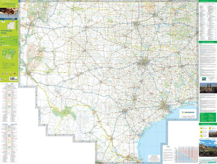 Carte routière n° 176 - Texas et Oklahoma (Etats-Unis) | Michelin carte routière Michelin