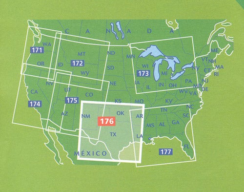 Carte routière n° 176 - Texas et Oklahoma (Etats-Unis) | Michelin carte routière Michelin