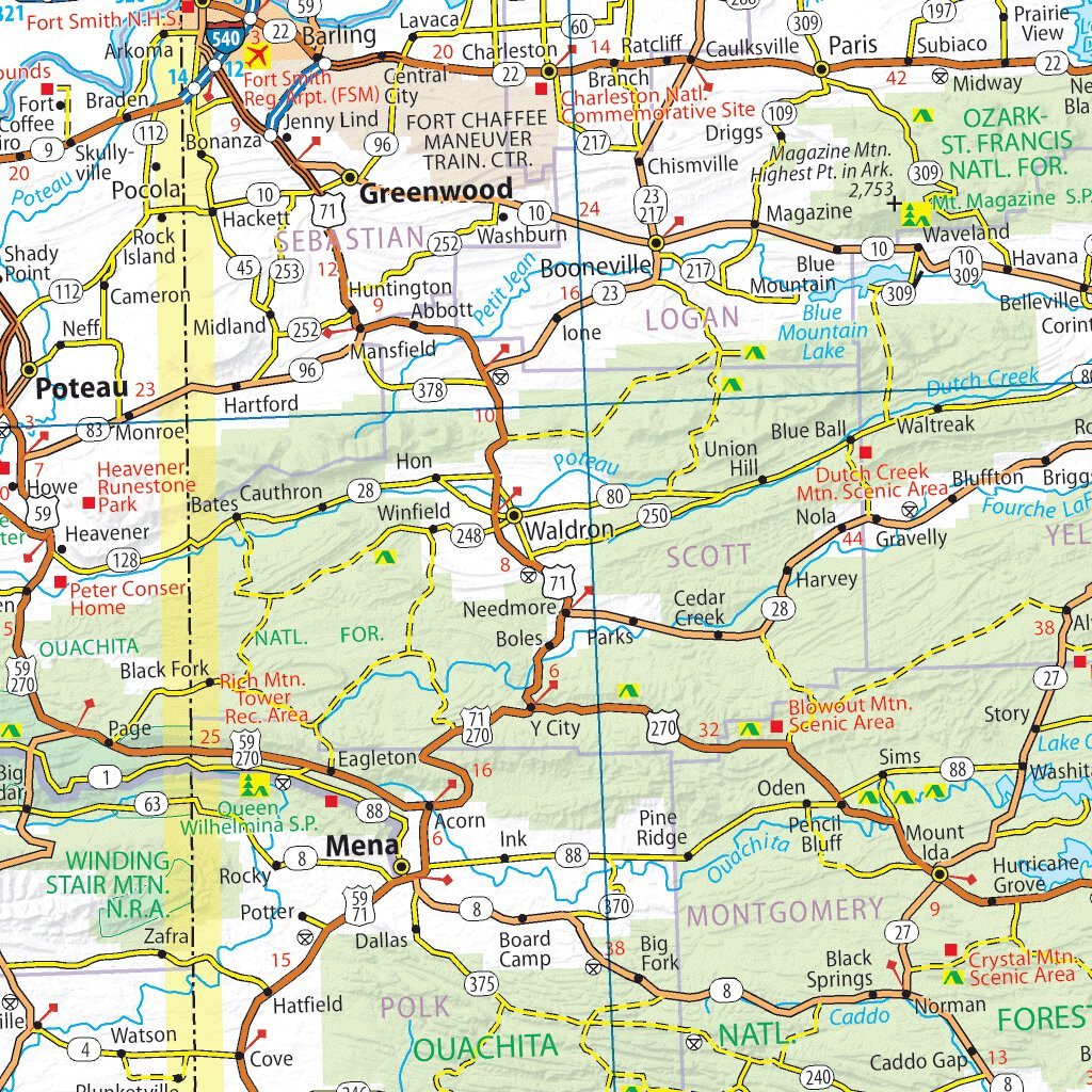Carte routière n° 176 - Texas et Oklahoma (Etats-Unis) | Michelin carte routière Michelin