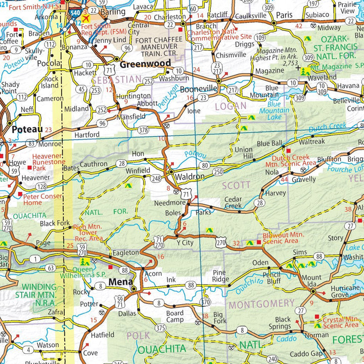 Carte routière n° 176 - Texas et Oklahoma (Etats-Unis) | Michelin carte routière Michelin
