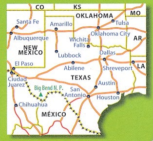 Carte routière n° 176 - Texas et Oklahoma (Etats-Unis) | Michelin carte routière Michelin