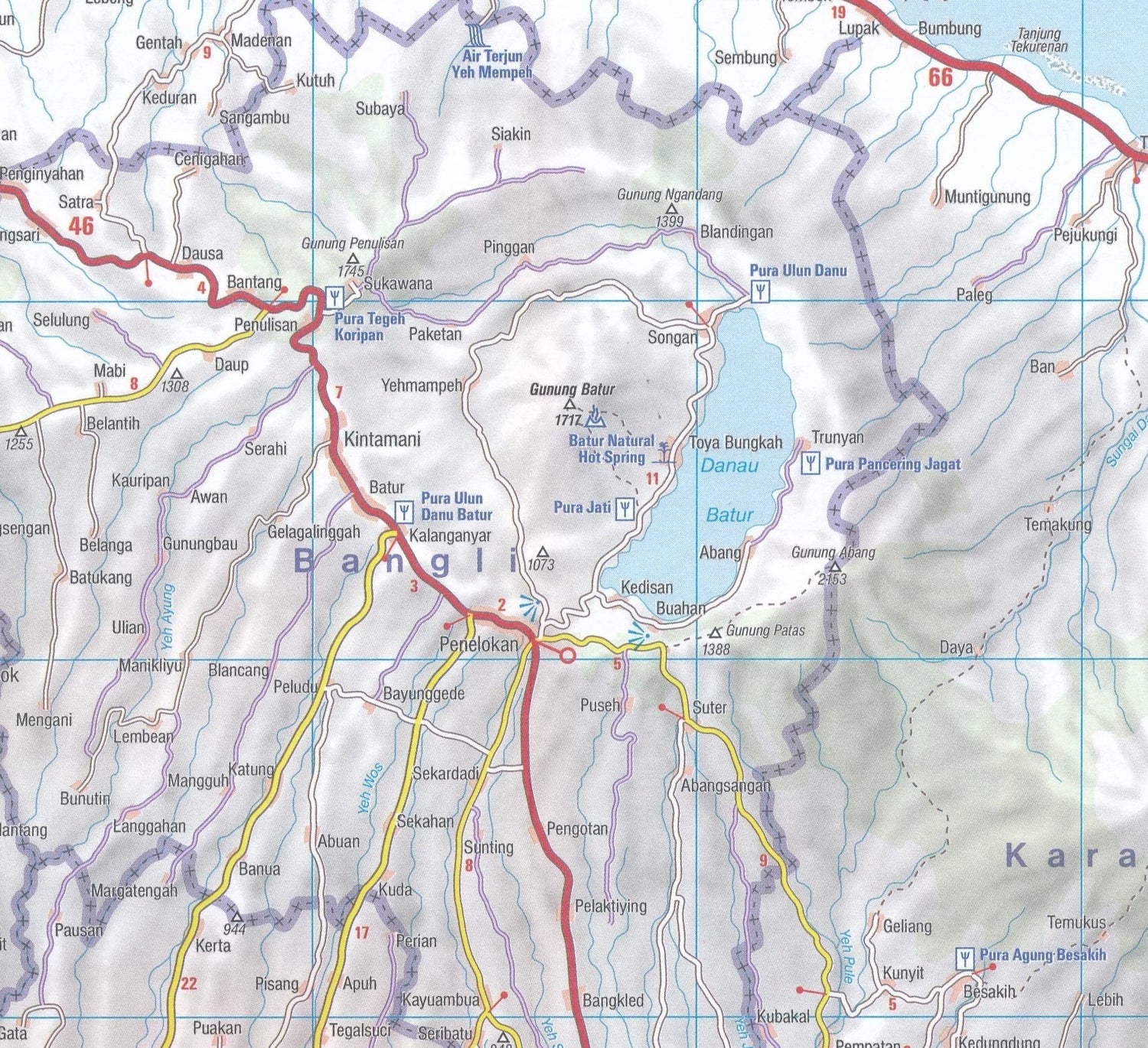 Carte routière n° 190 - Bali et Lombok | Michelin carte routière Michelin