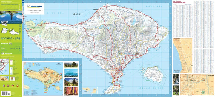 Carte routière n° 190 - Bali et Lombok | Michelin carte pliée Michelin 