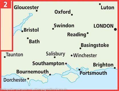 Carte routière n° 2 - Angleterre Centre-sud | AA Publishing carte routière AA Publishing