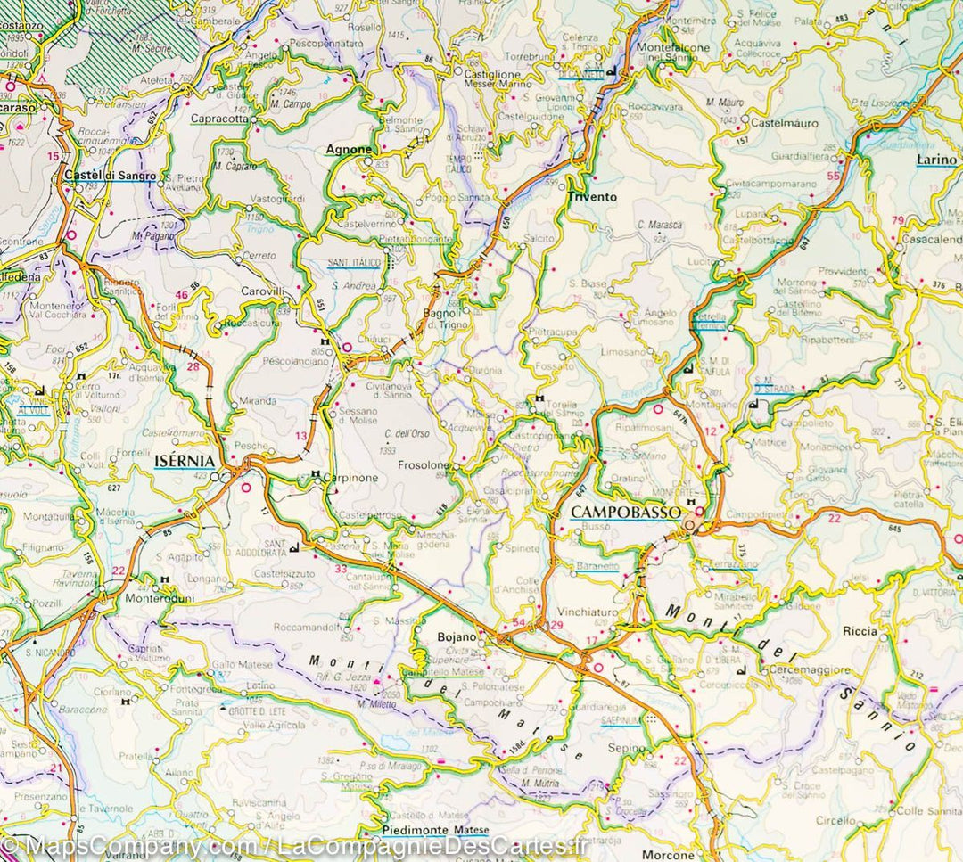 Carte routière n° 2 - Italie centrale | Touring Club Italiano-1/400 000 carte pliée Touring 