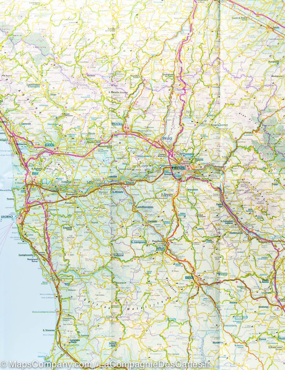 Carte routière n° 2 - Italie centrale | Touring Club Italiano-1/400 000 carte routière Touring Club Italiano