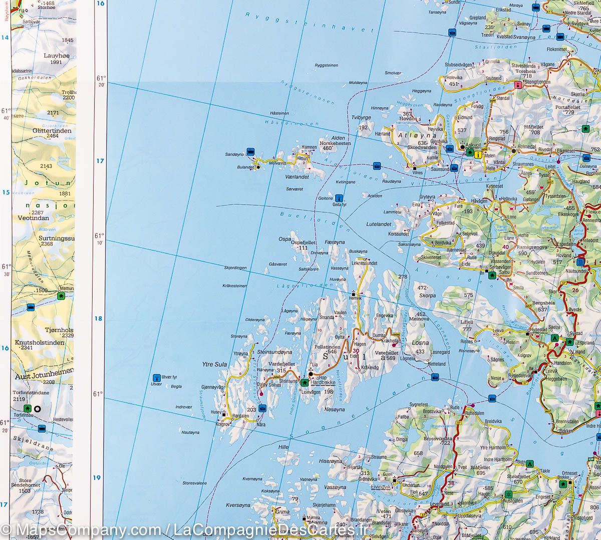 Carte routière n° 2 - Norvège Centrale (Trondheim, Lillehamer, Alesund) | Freytag & Berndt carte routière Freytag & Berndt
