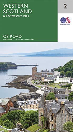 Carte routière n° 2 - Ouest de l'Ecosse & Western Isles | Ordnance Survey - Road carte routière Ordnance Survey