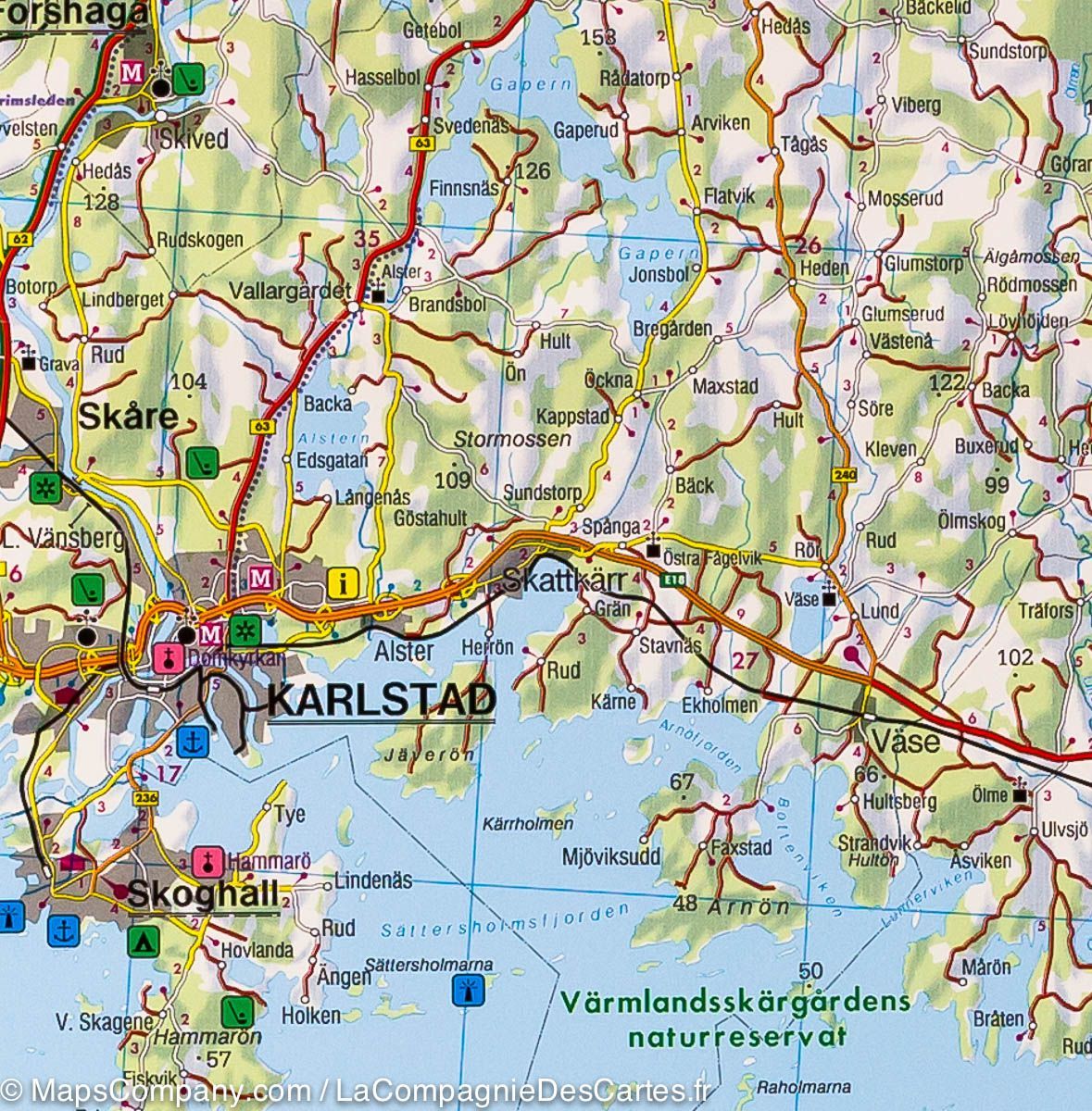 Carte routière n° 2 - Suède Sud-Ouest (Göteborg, Vänern, Karlstad) | Freytag & Berndt carte routière Freytag & Berndt