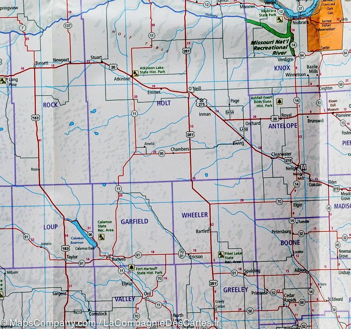 Carte routière n° 2 - USA Centre-Nord | Hallwag carte routière Hallwag
