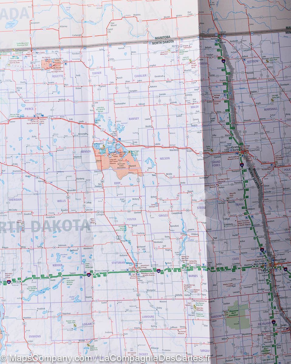 Carte routière n° 2 - USA Centre-Nord | Hallwag carte routière Hallwag