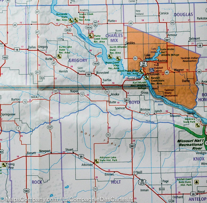 Carte routière n° 2 - USA Centre-Nord | Hallwag carte pliée Hallwag 