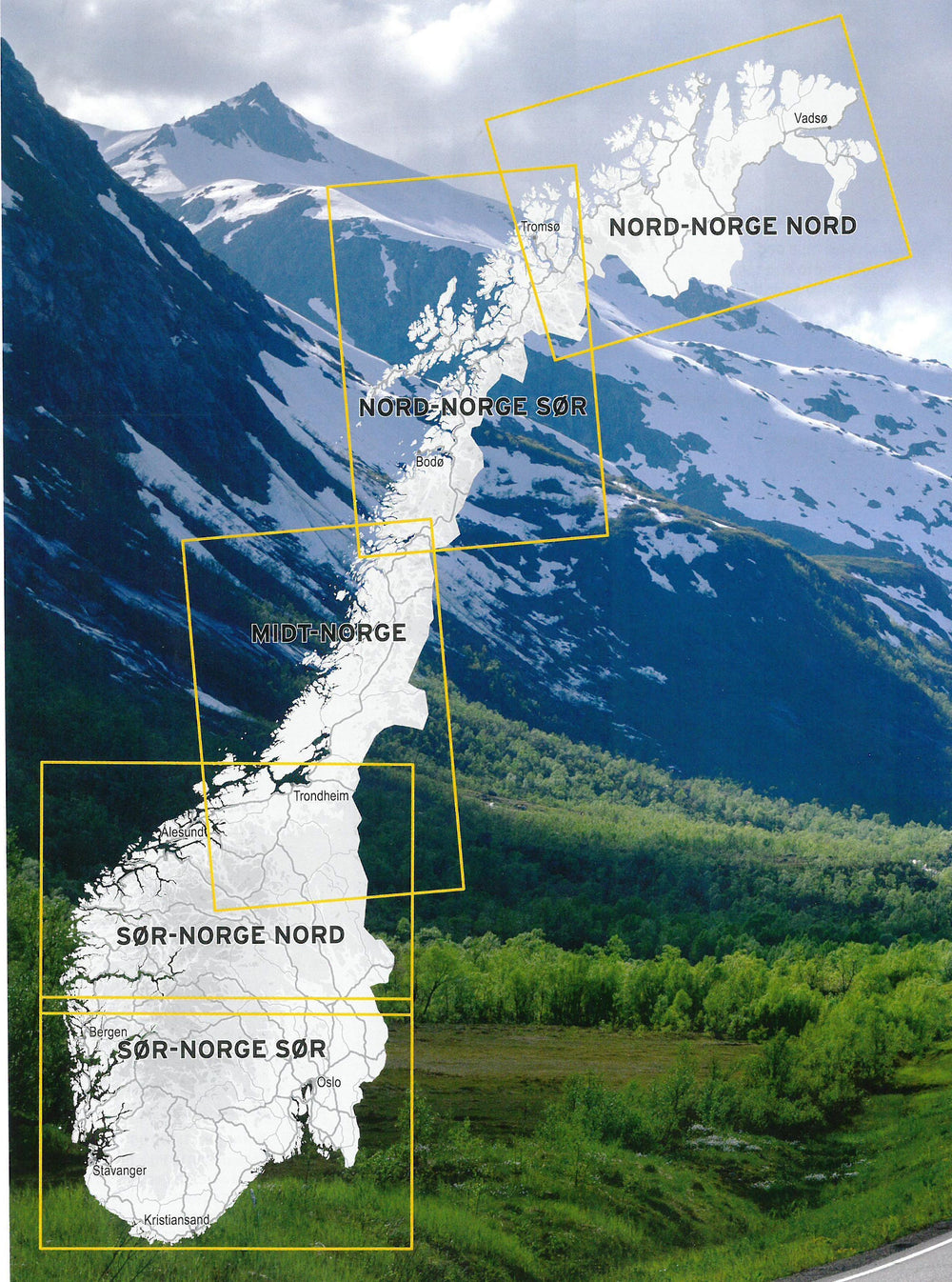 Carte routière n° 2178 - Norvège Nord (partie Sud) | Nordeca - Veikart carte pliée Nordeca 