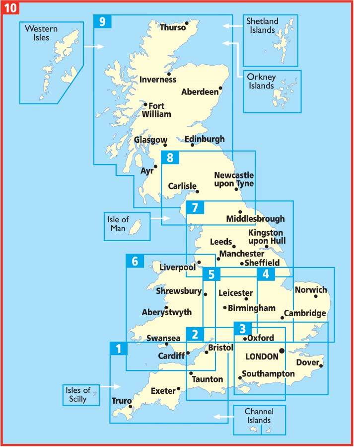 Carte routière n° 3 - Angleterre Sud-est | AA Publishing carte pliée AA Publishing 